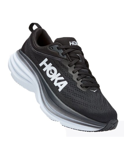 Hoka Bondi 8 Black/White 40 Dame