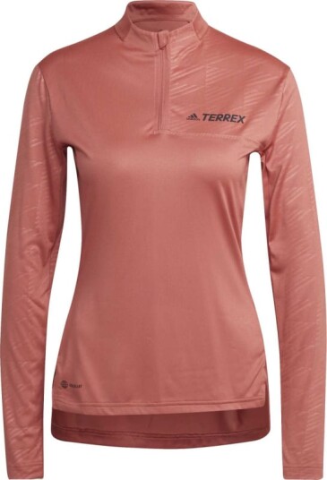 Adidas Women's Terrex Multi Half Zip Tee R?d M Woman