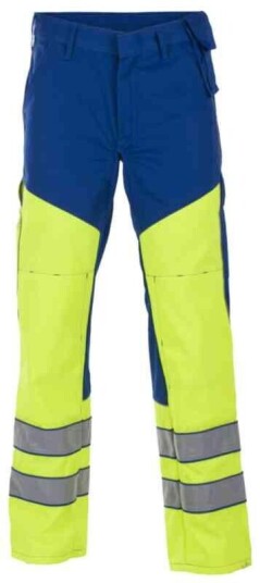 BS Stavanger Arbeidsbukse, Hivis kl.1 Unisex, Str. 48, Gul/Kornblå