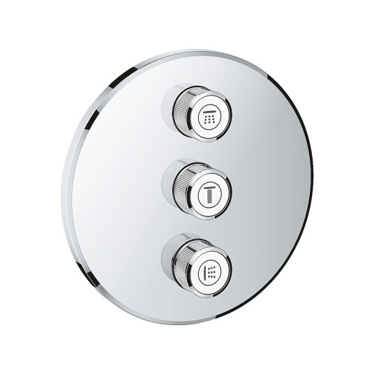 Grohe Grohtherm SmartControl Ventil For innbygging, 3 uttak, Krom