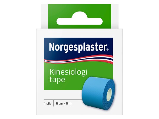 Norgesplaster Kinesiologitape 5cm x 5m, Blå, 1 stk.