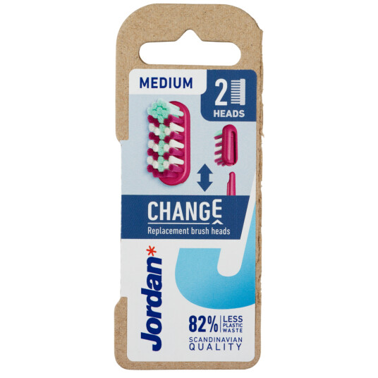 JORDAN CHANGE BØRSTEHODE MEDIUM REFILL 2-PK