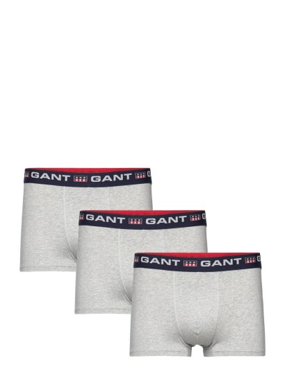 Gant Retro Shield Trunk 3-Pack Grey GANT LIGHT GREY MELANGE S