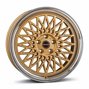 BORBET B Gold Rim Polished 8.5x19 5x114.3 ET40 B72.6