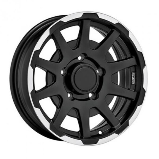 Sparco Dakar Black Polished 5.5x16 5x139.7 ET5 B108.3