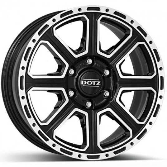 Dotz 4X4 Kalahari Black Polished 8x18 6x139.7 ET20 B106.1