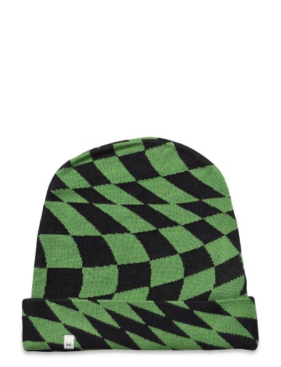 Barbara Kristoffersen by Rosemunde Hat Green Barbara Kristoffersen By Rosemunde GREEN FRIEND CHECK PRINT ONE SIZE