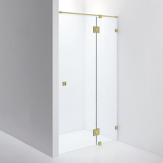 INR Iconic Nordic Rooms Dusjnisje ARC 5 Måltilpasset Brushed Brass / Timeless Klart Glass