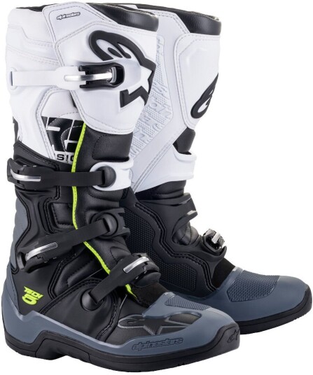 Alpinestars Tech 5 Motocross støvler 49 50 Svart Grå Hvit