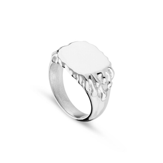 Jane Kønig Drippy Signet Ring - Silver