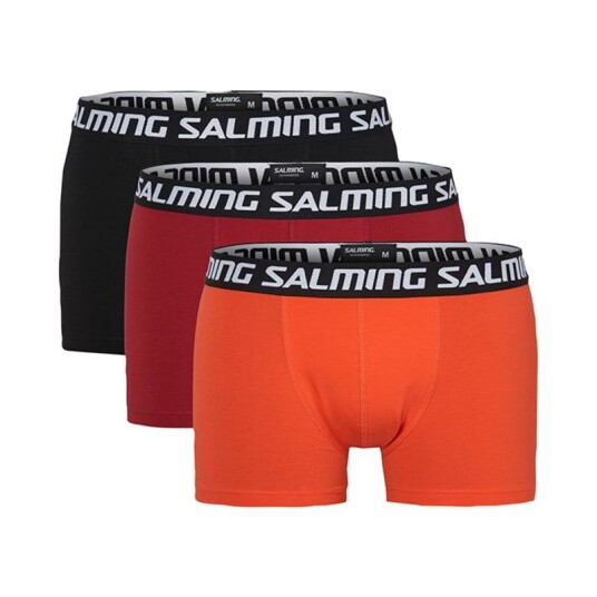 Salming Men's Abisko Boxer 3-Pack S , Black/Red/Orange