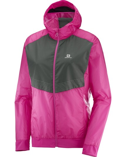 Salomon Lightning Aero FZ Hoodie W Pink Yarrow (Storlek M)