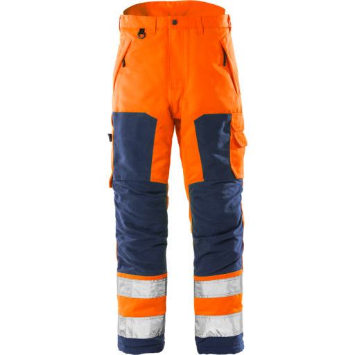 Fristads Vinterbyxa 2034 Pp, Klass 2 Varsel Orange/marinblå 3xl