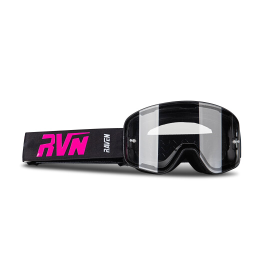 Raven Crossbriller  Edge Magnetic Svart-Rosa - Klar