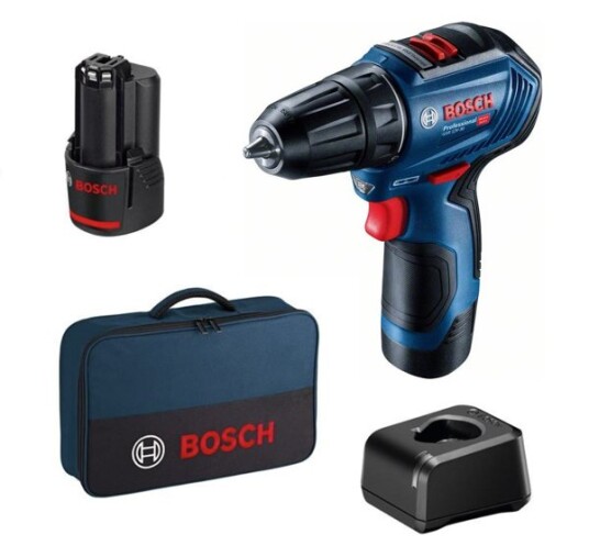 Bosch Drill GSR 12V-30 M/2x2.0Ah + Lader