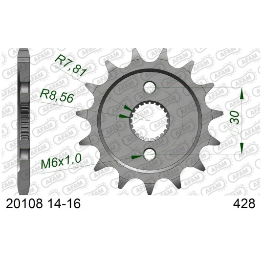 AFAM Framdrev #428 - Honda CR 85 - 15T CR85R 03-05, CR85RB 03-04