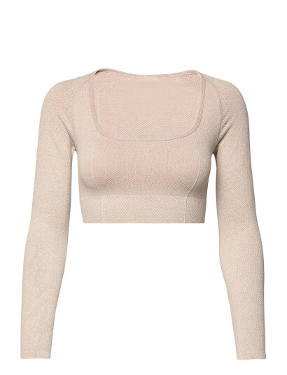 AIM'N Luxe Seamless Crop Long Sleeve Beige AIM'N BEIGE XS,S,L,XL