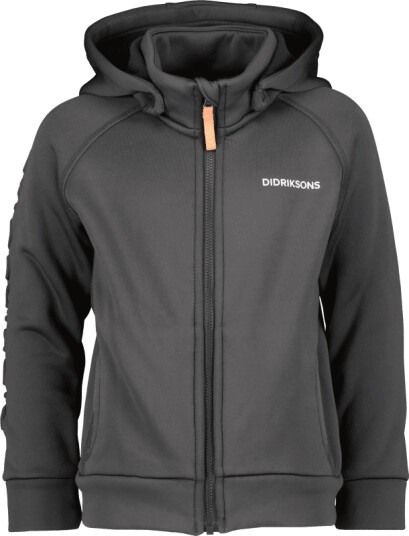 Didriksons Kids' Corin Full Zip 7 90, Coal Black