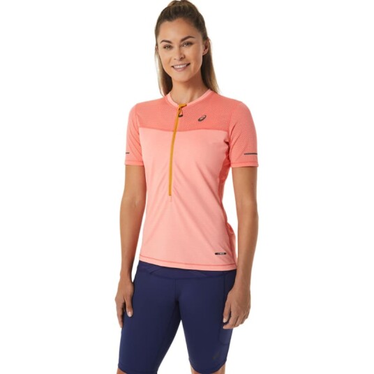 Asics Women's Fujitrail Short Sleeve Top Rosa L Woman