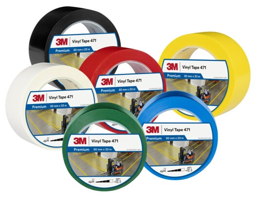 3m™ vinyltape 471 gul 25 mm x 33 m 0.13 mm