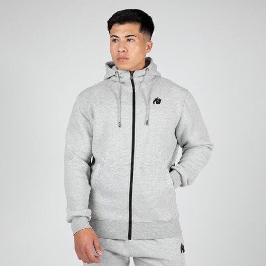 Kennewick Zipped Hoodie, Grey Grå Small