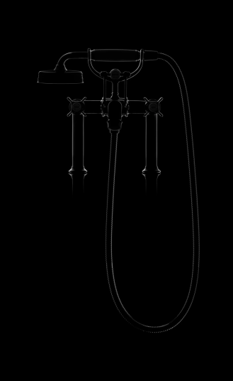 Axor Montreux 2-greps Badekarbatteri CC 170 mm, Børstet Rødt Gull