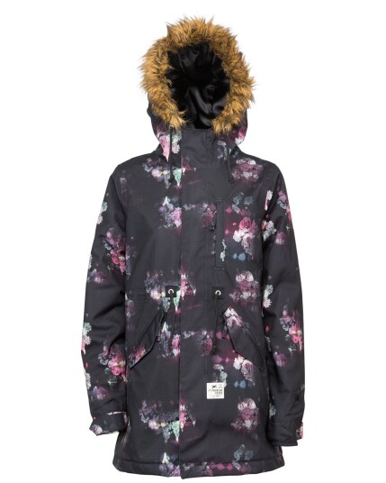 L1 Fairbanks Jacket W Rose Print (Storlek XS)