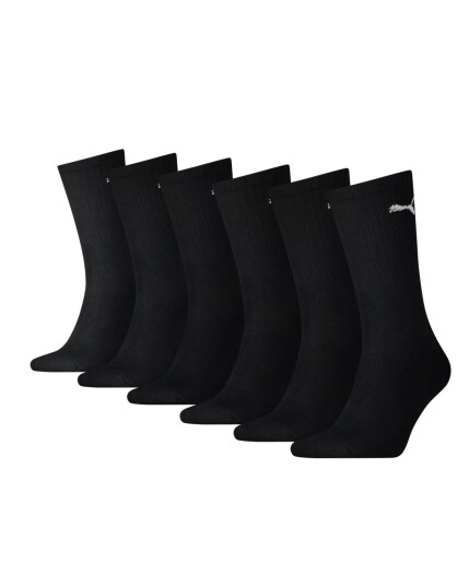 Puma Sport Cush Crew Socks 6-pack Black - 39-42