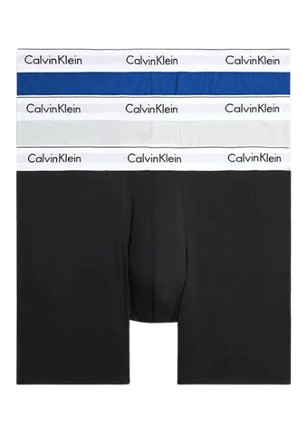 Calvin Boxer Brief 3Pk - Mazarine Blue/Black/Lunar Rock L