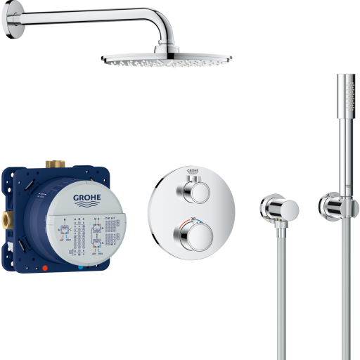 GROHE GROHTHERM PERFEKT DUSJSETT M/RAINSHOWER COSMOPOLITAN 210 KROM