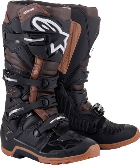 Alpinestars Tech 7 Enduro Motorsykkel Støvler 45 46 Svart Brun