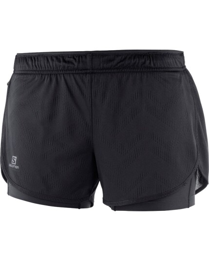 Salomon Agile 2In1 Shorts W Black (Storlek M)