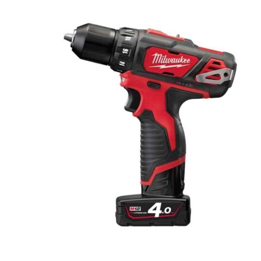 Milwaukee Bor/skrutrekker M12 BDD-402C 12V 4.0Ah, med koffert