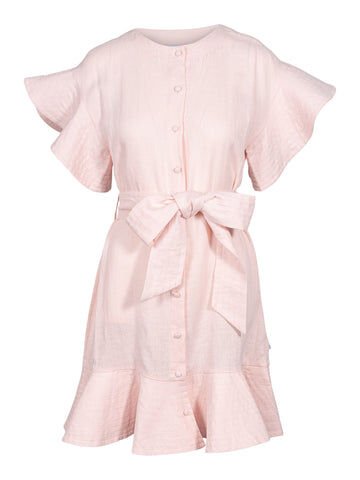 Ella & il Fia Linen Dress - Dusty Pink XL