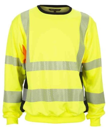 BS Gjøvik Collegegenser, HiVis kl.3 Unisex, Str. XS, Gul/Sort