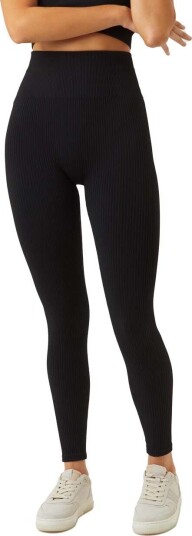 Björn Borg Women's Studio Seamless Rib Tights Black Beauty XS