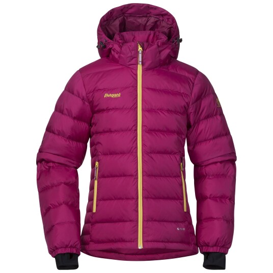 Bergans Down Youth Jacket Cerise/Yellow/Green (Storlek 128)