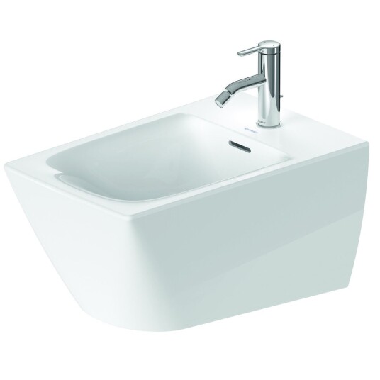 Duravit Viu Vegghengt Bidé 370x370 mm, m/overløp, Hvit