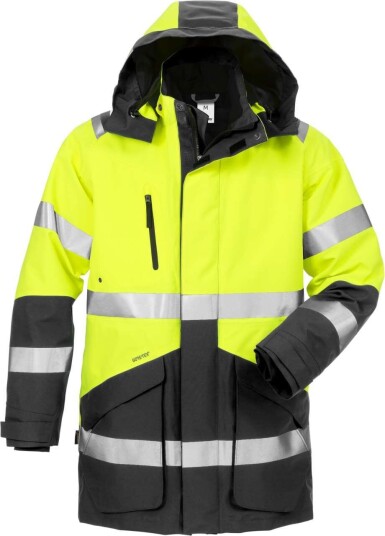 Fristads Vinterparkas Gore-Tex 4989 Gxb, Klass 3 Varsel Gul/svart L