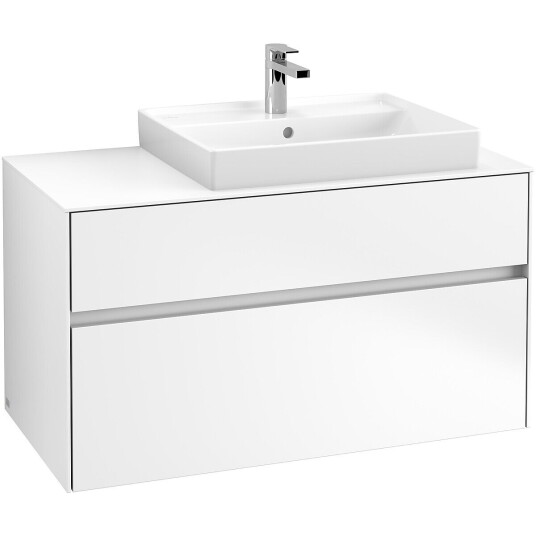 Villeroy & Boch  Collaro Servantskap med 2 skuffer 100x50x54,8 cm u/lys Hvit Matt