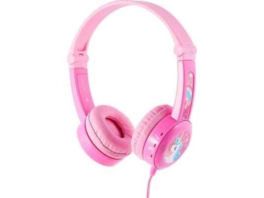 Onanoff Travel Børn On Ear-Headset Kabelbundet Pink Kan Foldes Sammen, Headset, Lydstyrkebegrænsning