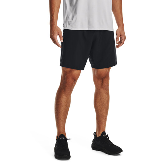 UA Woven Graphic Shorts, Black/White Svart/Vit Medium