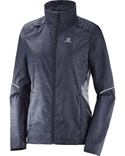 Salomon Agile Wind Jacket W Graphite (Storlek S)