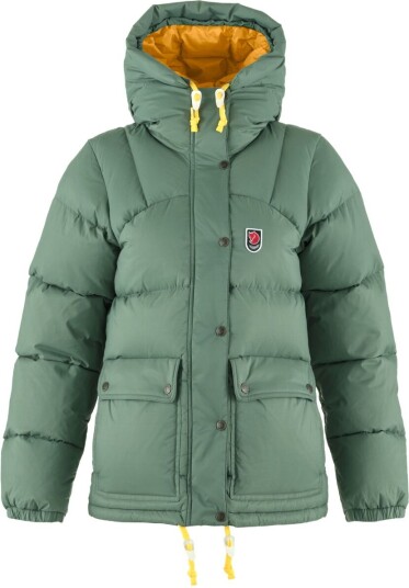 Fjellreven Women's Expedition Down Lite Jacket Patina Green-Mustard Yellow XL