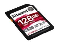 Kingston Canvas React Plus - Flashminnekort - 128 GB - Video Class V90 / UHS-II U3 / Class10 - SDXC UHS-II