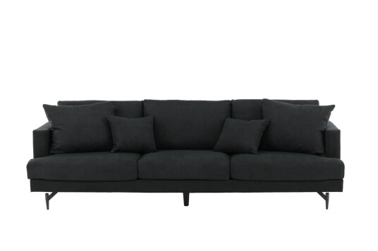 Venture Home Sofia sofa 3 seter velour svart. 1733533-04-55 1666907-04-0