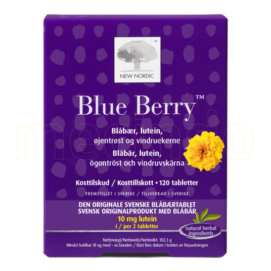 New Nordic Blue Berry Original 120 Tabletter