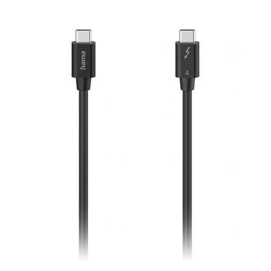 Hama USB-C Thunderbolt-3 & 4 Kabel 80cm 80cm 40Gbit/s Ultra-HD 8K