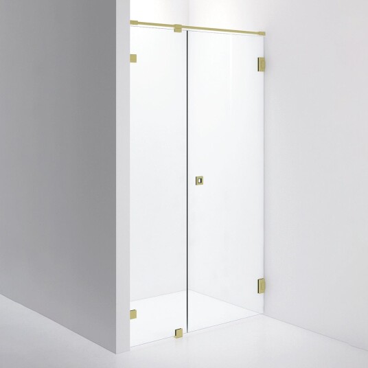 INR Iconic Nordic Rooms Dusjnisje ARC 4 Måltilpasset Brushed Brass / Opal Klart Glass