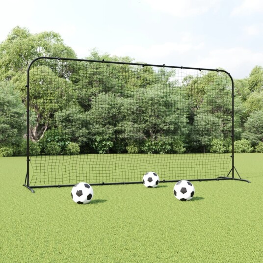  Football stoppnett svart 366x90x183 cm HDPE